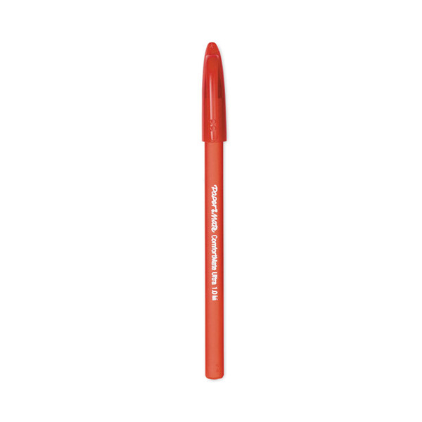 ComfortMate Ultra Ballpoint Pen, Stick, Medium 1 mm, Red Ink, Red Barrel, Dozen [SKU: PAP6120187]