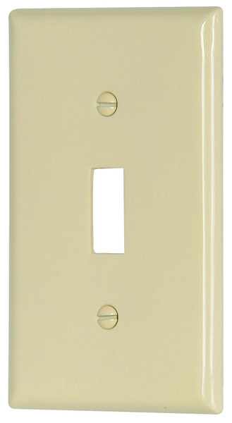 Eaton Wiring Devices 5134LA Wallplate, 4-1/2 in L, 2-3/4 in W, 1 -Gang, Nylon, Light Almond, High-Gloss [SKU: ORG3013018]