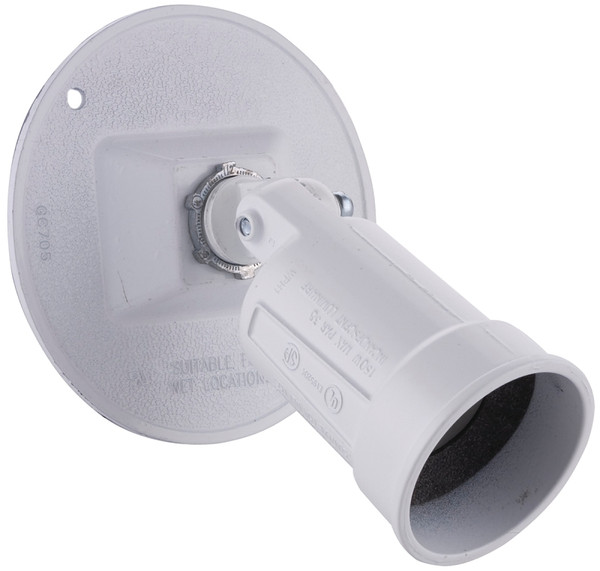 HUBBELL 5624-1 Cover, 3-21/64 in L, 4-1/8 in W, Round, Metal, Gray, Powder-Coated [SKU: ORG7033319]