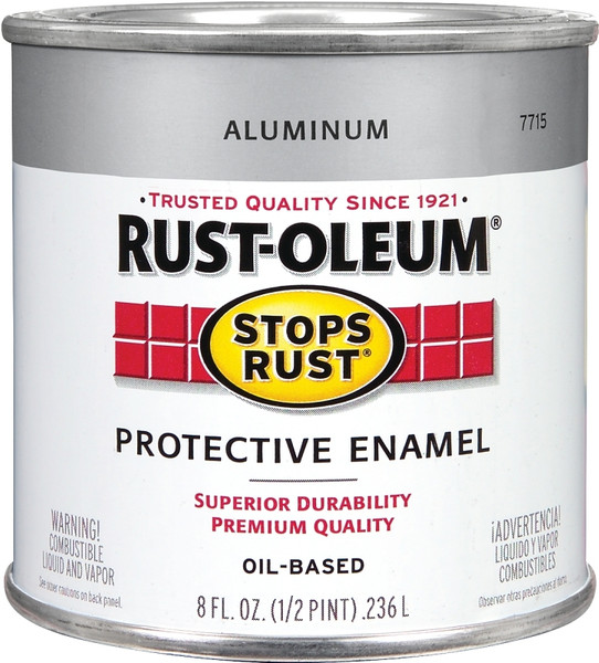 RUST-OLEUM STOPS RUST 7715730 Protective Enamel, Metallic, 0.5 pt Can [SKU: ORG7559081]