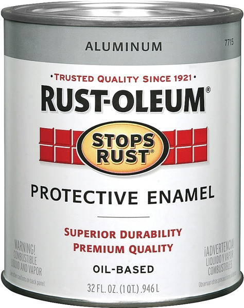 RUST-OLEUM STOPS RUST 7715502 Protective Enamel, Metallic, 1 qt Can [SKU: ORG8564247]