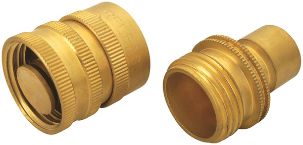 Landscapers Select GB9615 Hose Connector, 3/4 in, Male and Female, Brass, Brass [SKU: ORG6006043]