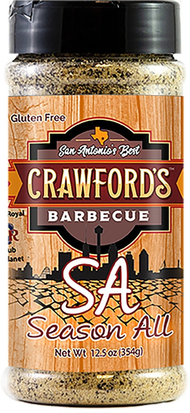 Crawford's Barbecue CB01005 All Purpose BBQ Rub, Season All Flavor, 12.5 oz [SKU: ORG2371474]