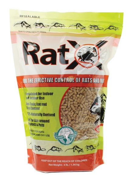 RatX 620102 Rodent Bait, Pellet, 3 lb Bag [SKU: ORG7133176]