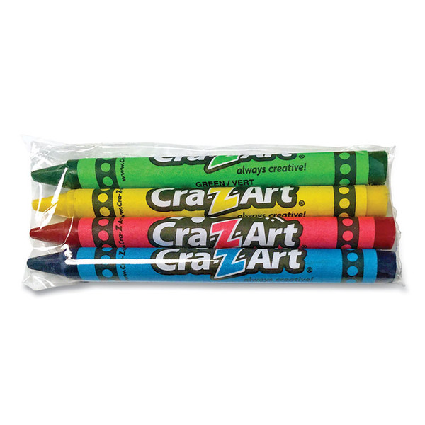Washable Crayons, Assorted, 4/Pack [SKU: CZA10314200]