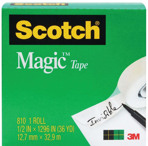 Scotch Magic 810 Office Tape, 1296 in L, 3/4 in W, Acetate Backing [SKU: ORG6012777]