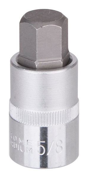 Vulcan Fractional Hex Bit Socket, Chrome, 5/8 in, 1/2 in Drive, 2-1/2 in OAL [SKU: ORG2078533]
