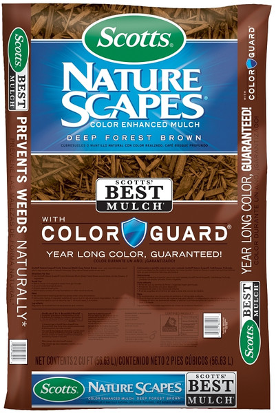 Scotts Nature Scapes 88602440 Color Enhanced Mulch, Solid, Brown, 2 cu-ft Bag [SKU: ORG5150545]