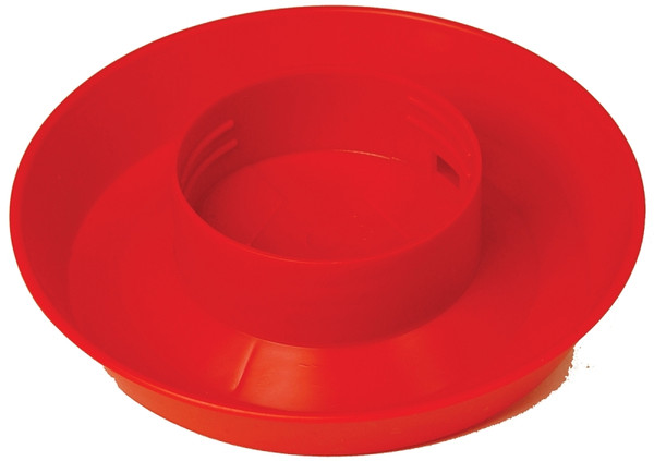 Little Giant 740 Poultry Waterer Base, 6 in Dia, 1-1/2 in H, 1 qt Capacity, Polystyrene, Red [SKU: ORG7168180]