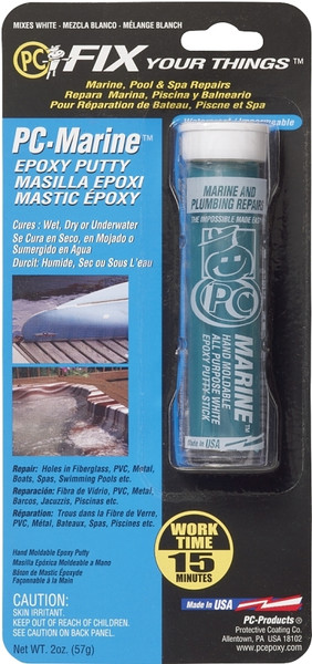 PROTECTIVE COATING PC-MARINE 025567 Epoxy Putty, Green, Solid, 2 oz Cylinder [SKU: ORG6779607]