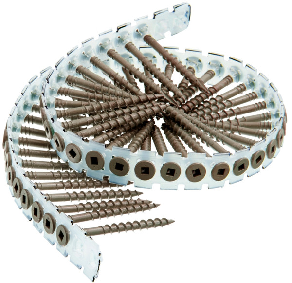 SENCO 08D Series 08D200W Deck Screw, Flat Head, #2 Drive, Steel, Weatherex [SKU: ORG1348697]