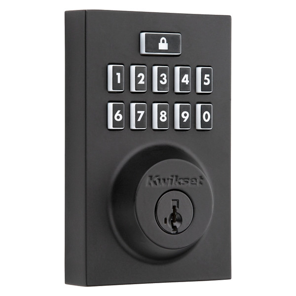 Kwikset 913 Series 913CNT 514 Electronic Deadbolt, 2 Grade, Keyed One Side Key, Zinc, Matte, KW1 Keyway [SKU: ORG8382244]