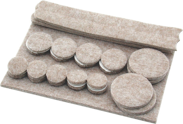 Shepherd Hardware 9947 Protective Pad Kit, Felt Cloth, Beige, 6 in L, 4-1/4 in W, Rectangular [SKU: ORG7806417]