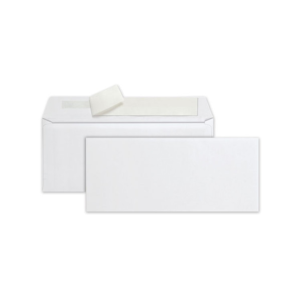 Redi-Strip Envelope, #10, Commercial Flap, Redi-Strip Heat-Resistant Adhesive Closure, 4.13 x 9.5, White, 500/Box [SKU: QUA69022]