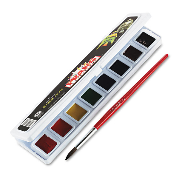 Professional Watercolors, 8 Assorted Colors, Rectangular Pan Palette Tray [SKU: DIX08000]