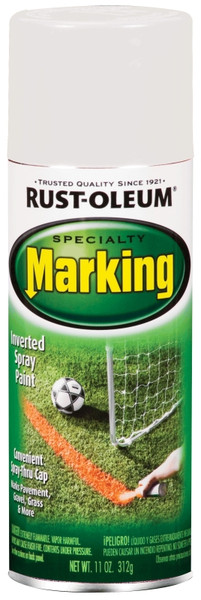 RUST-OLEUM SPECIALTY 1985830 Marking Spray Paint, Flat, White, 11 oz, Aerosol Can [SKU: ORG1248111]