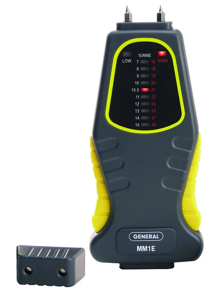 GENERAL MM1E Moisture Meter, 7 to 15% WME Low, 16 to 35% WME High, 0.1 % Accuracy, LED Display [SKU: ORG0873174]