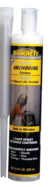 Quikrete FastSet 8620-30 Anchoring Epoxy, White, 8.6 oz Cartridge [SKU: ORG5568233]