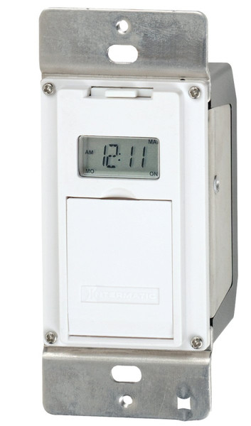 Intermatic EI500 EI500WC Electronic In Wall Timer, 15 A, 1 min Cycles, LCD Display, Wall Mounting [SKU: ORG1292390]