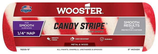 WOOSTER R209-9 Paint Roller Cover, 1/4 in Thick Nap, 9 in L, Woven Mohair Cover [SKU: ORG0698530]
