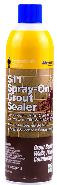 MIRACLE SEALANTS 511 Series GRT-SLR-AERO-6/1 Grout Sealer, Liquid, Clear, 15 oz, Can [SKU: ORG7755911]