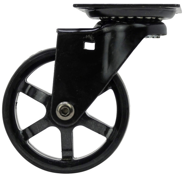 Shepherd Hardware 6275 Swivel Caster, 3 in Dia Wheel, Aluminum/Polyurethane Wheel, Black, 100 lb [SKU: ORG7242217]