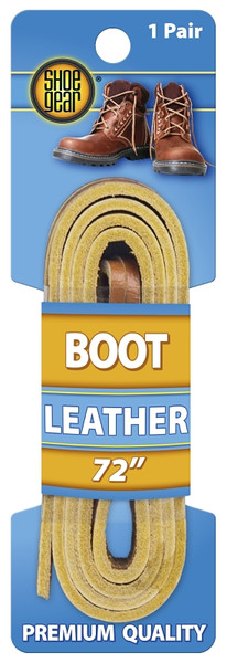 Shoe Gear 1N314-32 Boot Lace, Leather, Tan, 72 in L [SKU: ORG4768875]