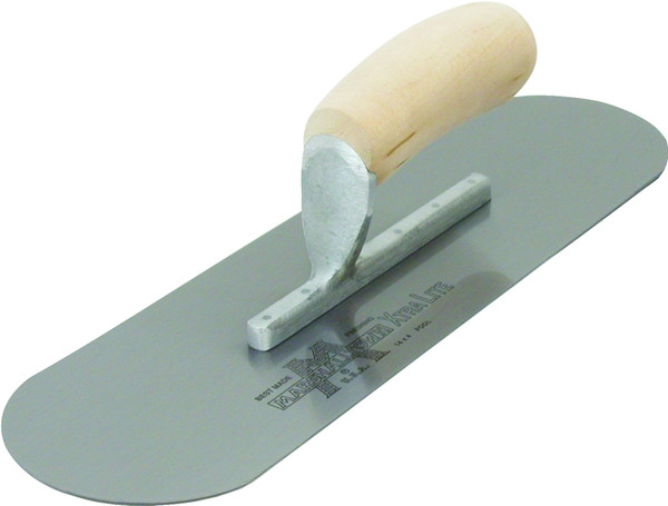 Marshalltown SP16 Pool Trowel, Hardened Steel Blade, Curved Handle, Wood Handle, 4-1/2 in OAW [SKU: ORG6946883]