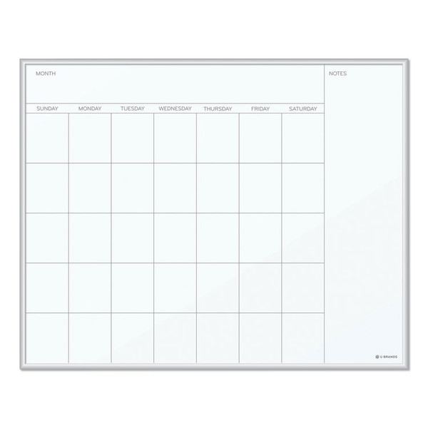 Magnetic Dry Erase Undated One Month Calendar Board, 20 x 16, White [SKU: UBR361U0001]
