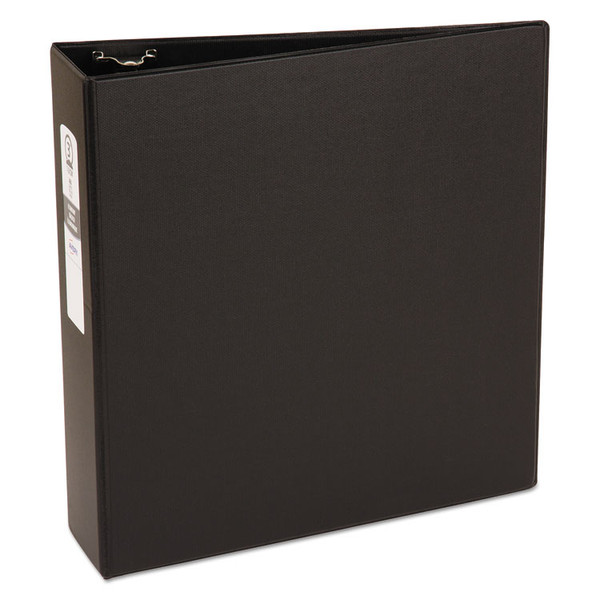 Economy Non-View Binder with Round Rings, 3 Rings, 3" Capacity, 11 x 8.5, Black, (3602) [SKU: AVE03602]
