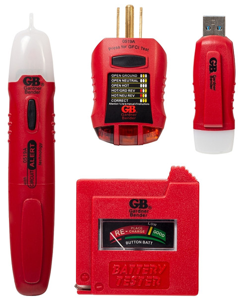 GB GK-5 Electrical Tester Kit, 4-Piece, Plastic, Red [SKU: ORG7416134]
