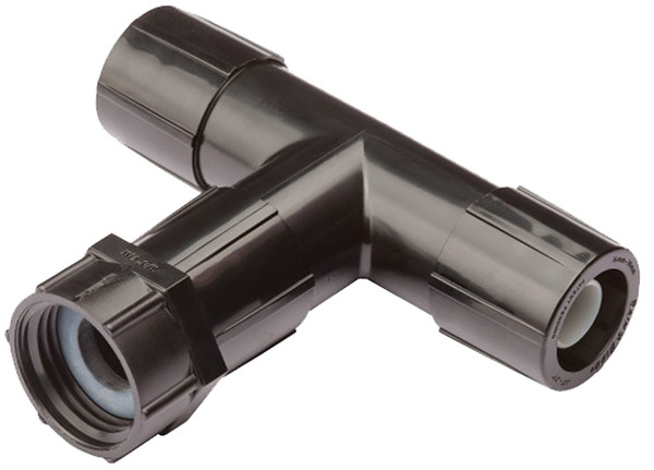 Rain Bird EFTFHT-1SX Drip Irrigation Tee with FHT Adapter, 3/4 x 1/2 in Connection, FHT x Compression, Polyethylene [SKU: ORG3808912]