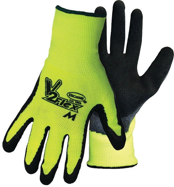 BOSS GUARDIAN ANGEL 8412X Breathable, High-Visibility Gloves, Men's, XL, Knit Wrist Cuff, Latex Coating, Polyester Glove [SKU: ORG9884958]