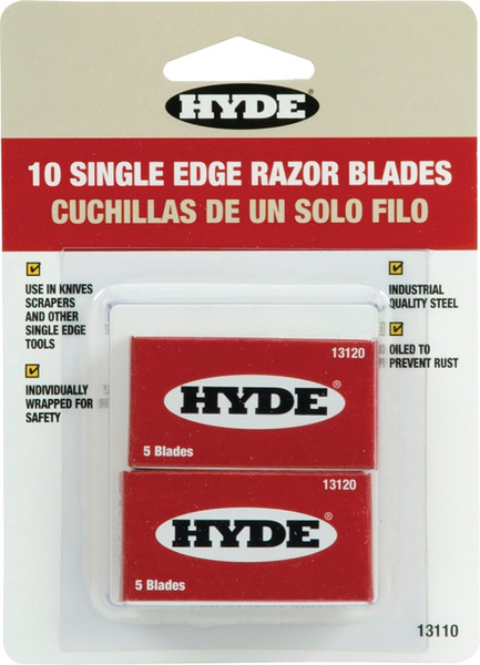 HYDE 13110 Razor Blade, Single-Edge Blade, Steel Blade [SKU: ORG6573182]