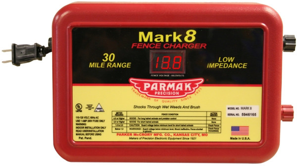 Parmak MARK 8/7 Electric Fence Charger, 1.1 to 4.9 J Output Energy, 110/120 V [SKU: ORG2169431]