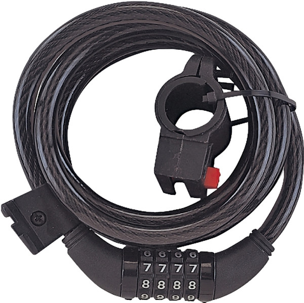 ProSource Cable Lock, 3/8 in Dia Shackle, Steel Body, Black, 1-1/2 in W Body [SKU: ORG2507465]