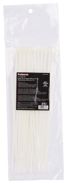 ProSource CV280-253L Cable Tie, 70 mm Max Bundle Dia, Self-Lock Locking, Nylon, Clear [SKU: ORG6511281]
