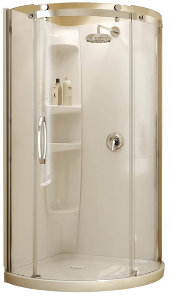 MAAX 105760-000-001-10 Shower Kit, 36 in L, 36 in W, 78 in H, Acrylic, Chrome, Round, 8 mm Glass [SKU: ORG3311933]