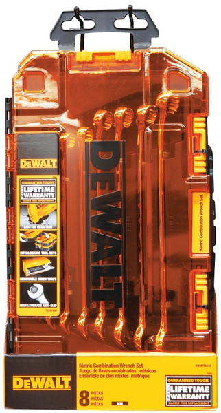 DeWALT DWMT73810 Wrench Set, 8-Piece, Polished Chrome, Specifications: Metric Measurement [SKU: ORG7515117]