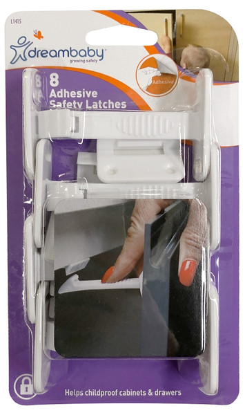 Dreambaby L1415 Safety Latch, 3 in L, 2 in W, Plastic, White [SKU: ORG3487667]