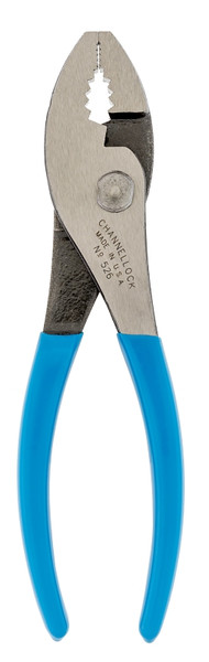 CHANNELLOCK 526 Slip Joint Plier, 6-1/2 in OAL, 3/4 in Jaw Opening, Blue Handle, Comfort-Grip Handle, 1-9/32 in W Jaw [SKU: ORG6780498]