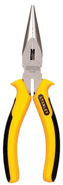 STANLEY 84-031W Nose Plier, 6 in OAL, Black/Yellow Handle, Comfort-Grip Handle [SKU: ORG6949796]