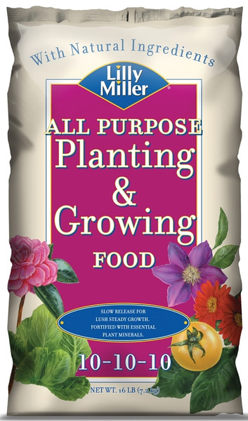 Lilly Miller 100099122 All-Purpose Planting and Growing Fertilizer, 16 lb Bag, Solid, 10-10-10 N-P-K Ratio [SKU: ORG4370706]