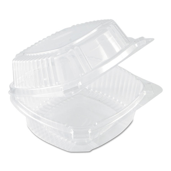 ClearView SmartLock Hinged Lid Container, 20 oz, 5.75 x 6 x 3, Clear, Plastic, 500/Carton [SKU: PCTYCI81160]