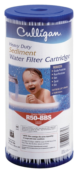 Culligan R50-BBSA Filter Cartridge, 50 um Filter, Pleated Polyester Cartridge Filter Media [SKU: ORG5746359]