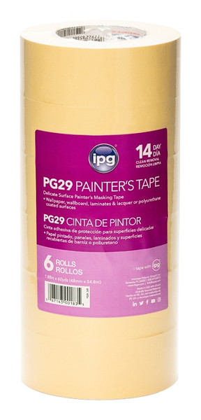 IPG PG29..24R Masking Tape, 60 yd L, 1.88 in W, Paper Backing, Beige [SKU: ORG4110904]