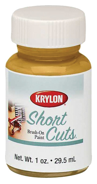 Krylon KSCB001 Brush-On Paint, High-Gloss, Gold Leaf, 1 oz, Bottle [SKU: ORG1161579]