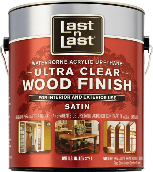 Last n Last 13101 Ultra Clear Wood Finish, Liquid, Clear, 1 gal, Can [SKU: ORG8007643]