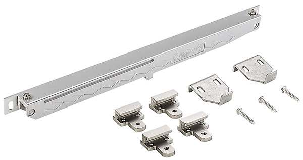 National Hardware N187-082 Sliding Door Hardware Kit, 13-3/8 in L Track, Plastic, Satin Nickel [SKU: ORG7224900]