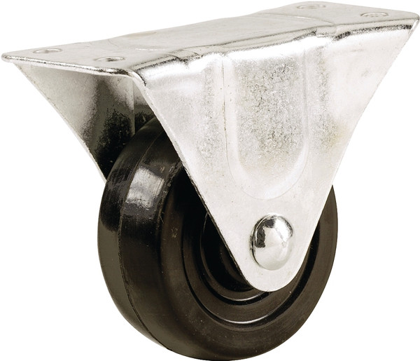 Shepherd Hardware 9481 Rigid Caster, 2 in Dia Wheel, 7/8 in W Wheel, Rubber Wheel, 90 lb [SKU: ORG1593813]